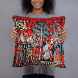 Moor tapestry w/ blue backdrop Basic Pillow