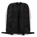 Bout the Experience Backpack (White w/ Red Lettering)