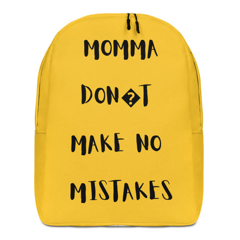 Momma No Mistakes Backpack (YELLOW)
