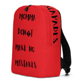 Momma No Mistakes Backpack (RED)