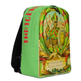 Last Inca King  Backpack Green w/ red lettering