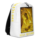 Black Madonna  Backpack White w/ Gold lettering