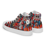 Mens Moor tapestry high top canvas shoes