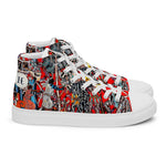 Mens Moor tapestry high top canvas shoes